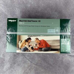 Maxtor OneTouch III 160GB External Hard Drive USB 2.0 New Sealed